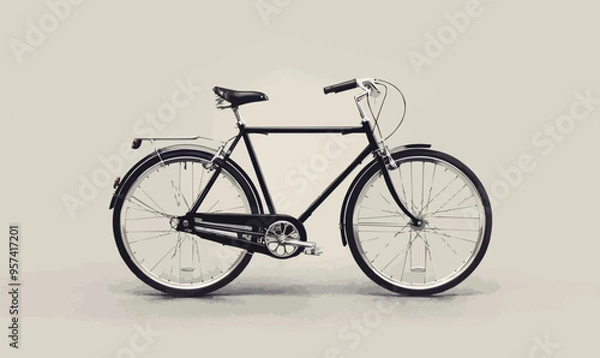 Fototapeta A minimalist vector of a bicycle.