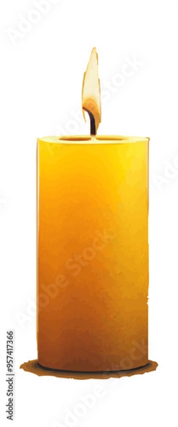 Fototapeta A minimalist vector of a candle.