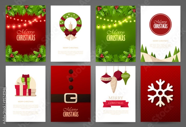 Obraz Christmas backgrounds set