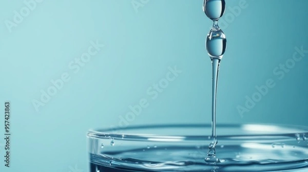 Fototapeta Serene Water Droplet Splash on Tranquil Surface