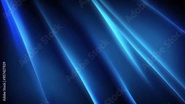 Obraz abstract blue background with glowing lines