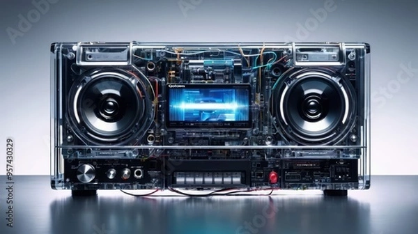 Fototapeta Large Electronic Device on Table