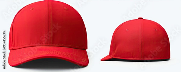 Obraz Red baseball cap isolated