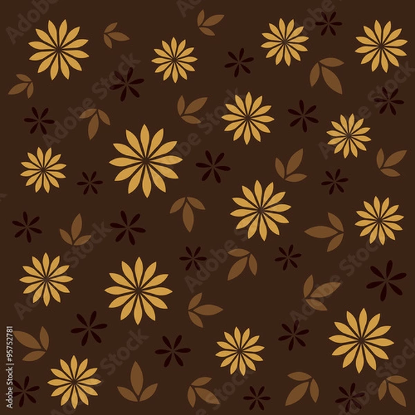 Fototapeta Floral seamless pattern. Vector illustration.
