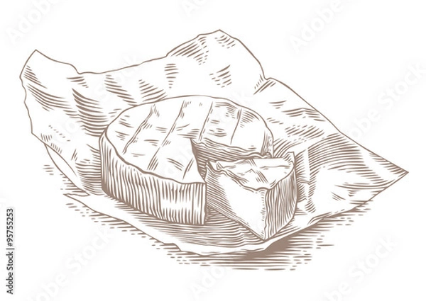 Obraz Camembert na papierze