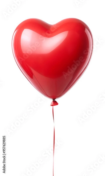 Obraz heart shaped balloons , isolated, transparent background, AI generated