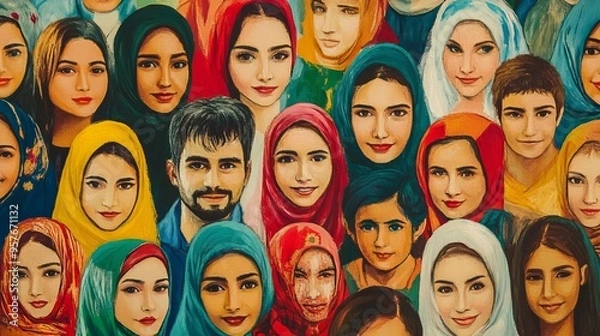Fototapeta Cultural Diversity and Its Impact on Society. The importance of cultural diversity, how it shapes societies and the benefits and challenges it presents.