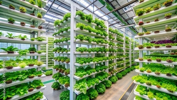 Fototapeta Discuss the concept of vertical farming and its potential for hydroponic vegetable production