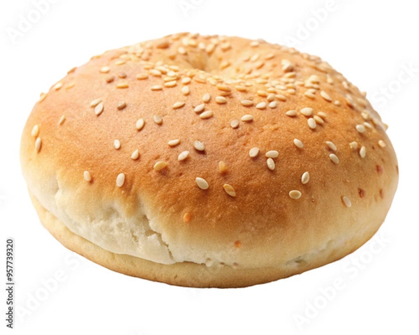 Fototapeta Fresh Flatbread Bun - Transparent PNG for Graphic Design