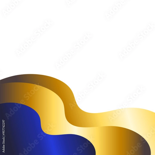 Obraz Modern Wavy Corner Decoration