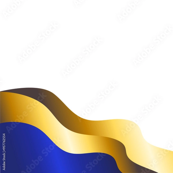 Obraz Modern Wavy Corner Decoration