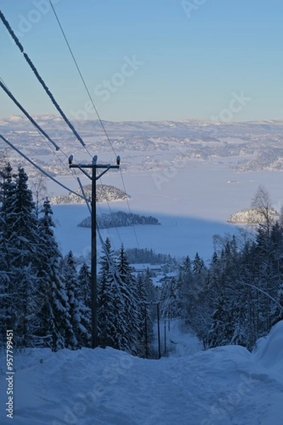 Obraz Winter and snow mountain