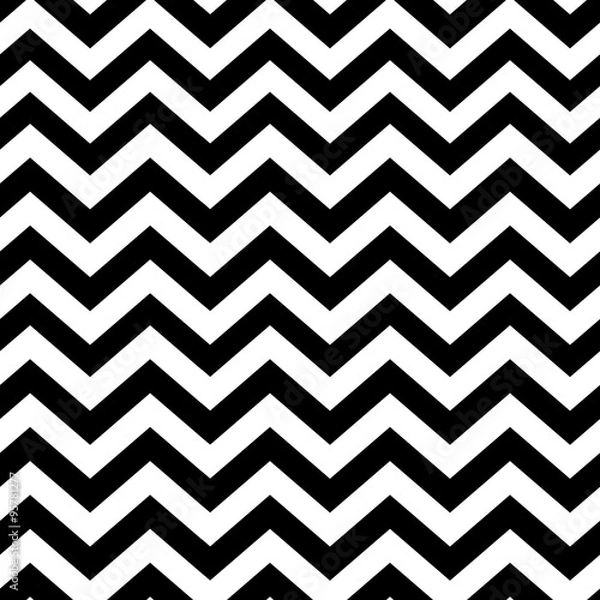 Obraz Chevron seamless pattern. Black and white
