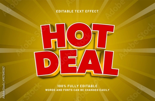 Fototapeta editable text effect in sale and discount text style