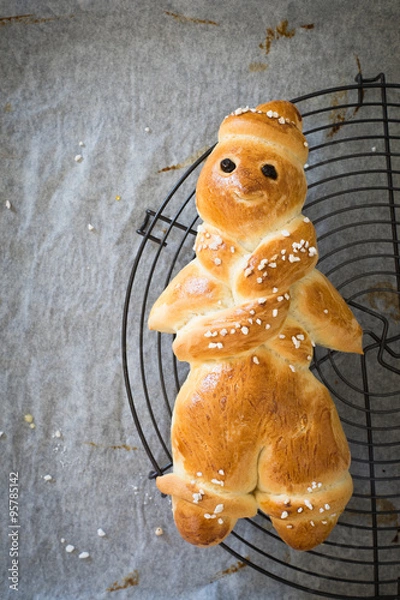 Obraz Traditional man-shaped bread baked for St Nicholas day in german-speaking countries