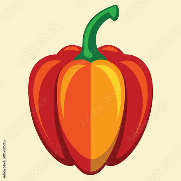 Fototapeta Red pepper vector