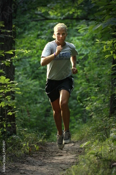 Fototapeta uphill runner