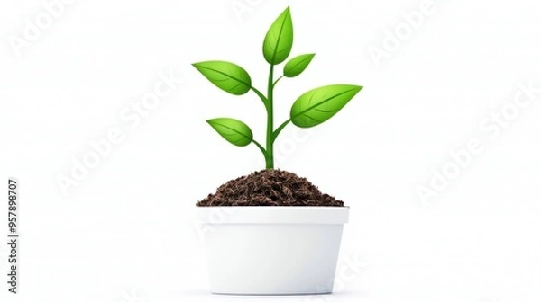 Fototapeta Ascending Prosperity: Minimalist Symbolism of Business Growth and Financial Success