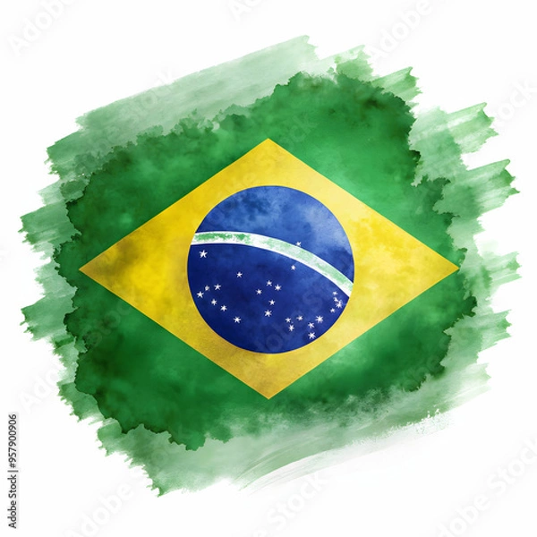 Obraz brazil flag isolated