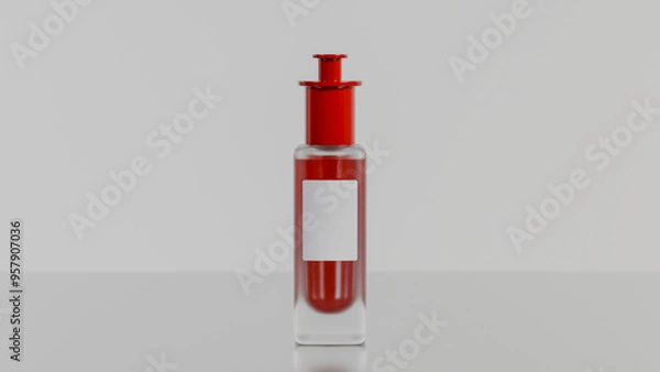Fototapeta Facial serum 30ml bottle premium photo 3d render