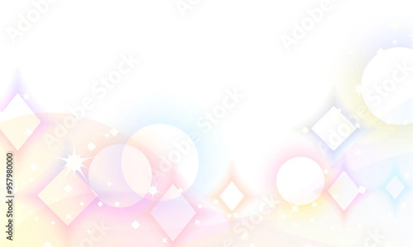 Fototapeta 虹色のキラキラ背景