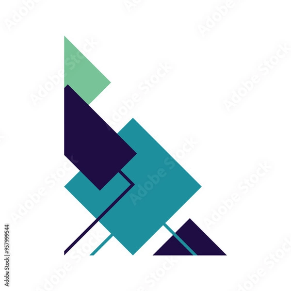 Obraz Modern corner shape geometric vector element