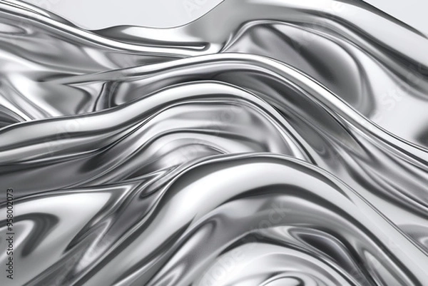 Fototapeta Beautiful texture liquid soft metal, design natural abstract background