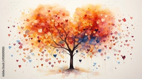 Fototapeta National Annual Tree Love Day, October 21 Generative AI