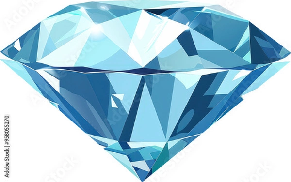 Obraz Sparkling blue diamond