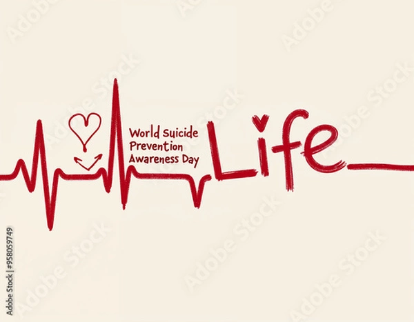 Obraz World suicide prevention day September 10. That's awareness prevent suicide worldwide. Banner background design To prevent suicide worldwide.