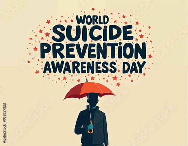 Obraz World suicide prevention day September 10. That's awareness prevent suicide worldwide. Banner background design To prevent suicide worldwide.