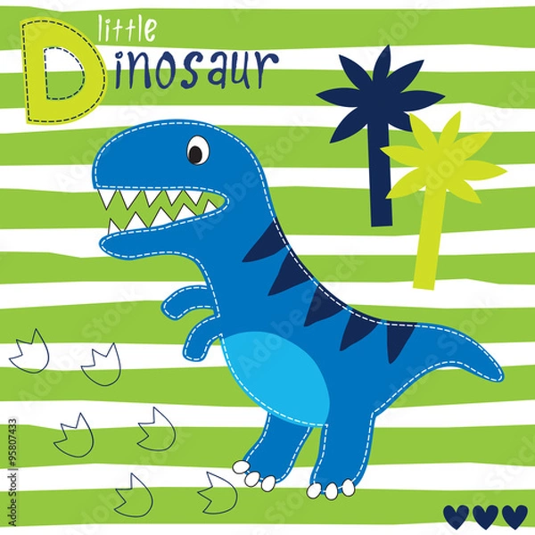 Obraz dinosaur in the jungle vector illustration