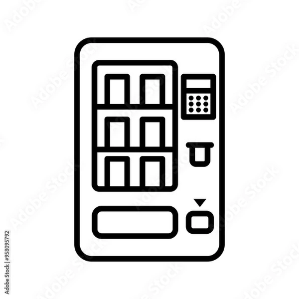 Obraz vending machines vector icon color editable