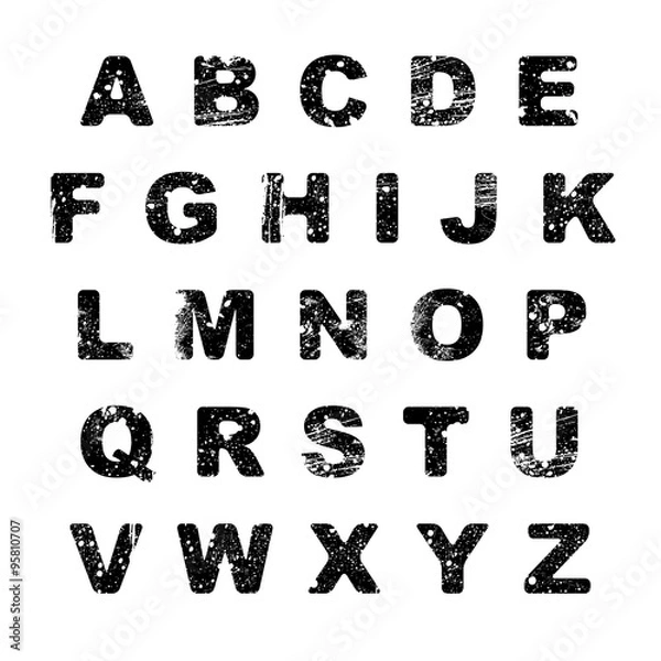 Obraz Vector stained alphabet