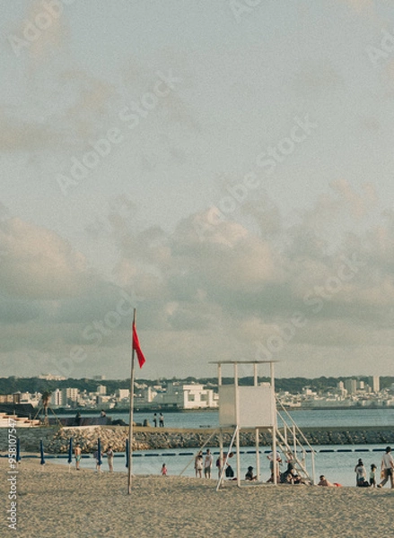Obraz beach with cloud