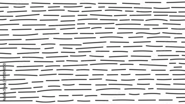 Fototapeta Hand Drawn Black and White Background with Line Texture. Social media abstract horizontal backdrop with rough scribbles and hatching. 1920x1080 ratio. Vector illustration