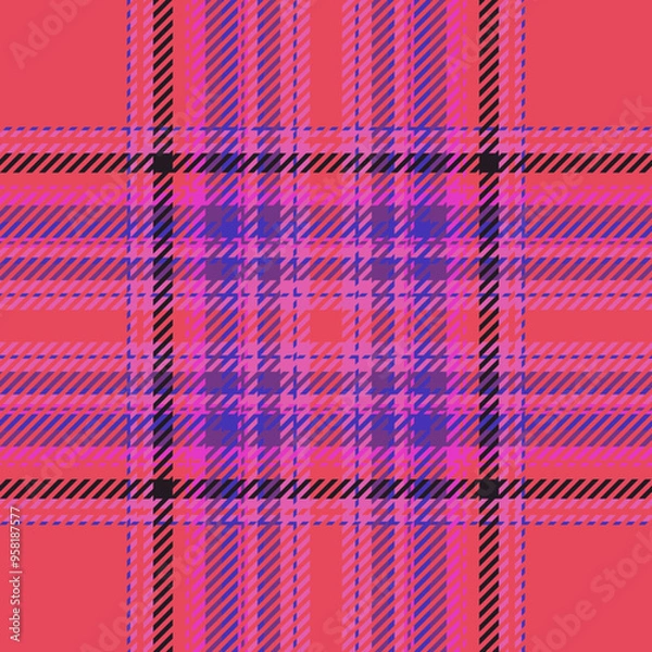 Fototapeta Plaid check pattern. Seamless fabric texture. Tartan textile print.