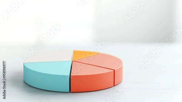 Fototapeta Pie chart breaking down the components of inflation and the corresponding policy responses, economic policy, inflation component analysis