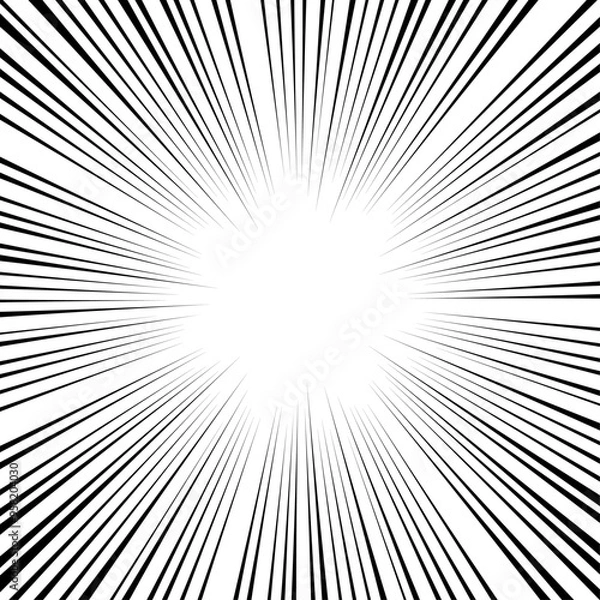 Fototapeta 黒の集中線（正方形）