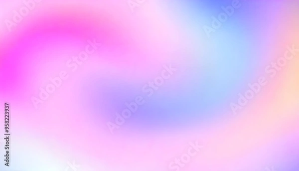Fototapeta Gradient blurred soft smooth background in shades of pink and purple. Gradient background with soft, blurred colors transitioning from pink to blue
