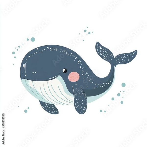 Obraz vector graphic of a whale