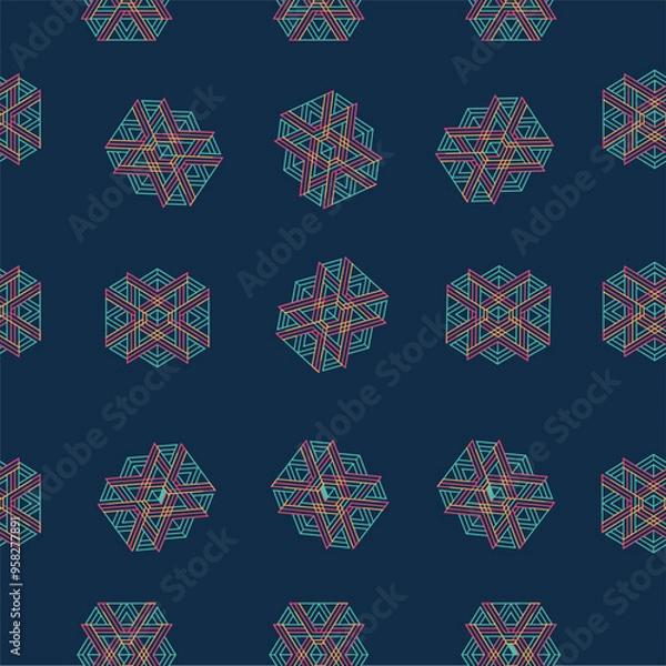 Obraz seamless pattern with shapes