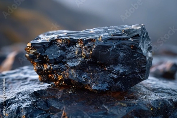 Obraz Traditional Shilajit Pure Ayurvedic Remedy Extracted from the Rocks of the Himalayas