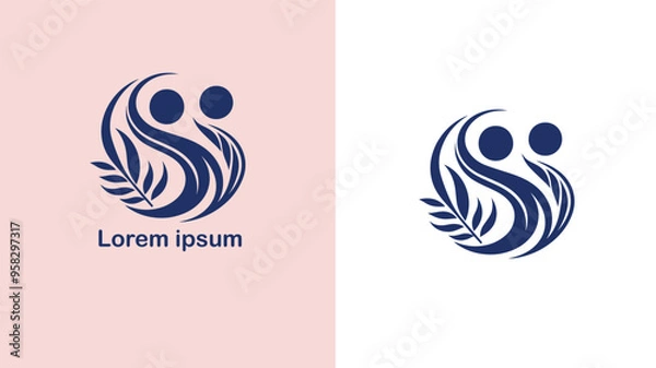 Fototapeta Fashion Style Trend Vogue unique logo design illustration