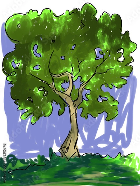 Fototapeta tree with leaves