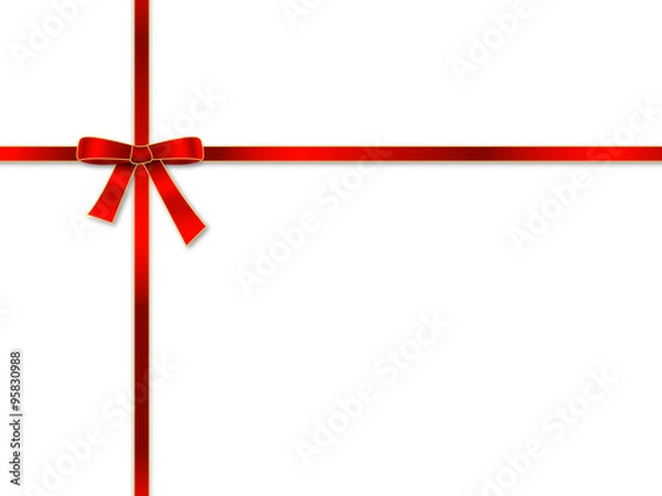 Obraz festliche rote Geschenkschleife