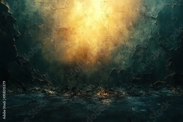 Obraz ominous dark background with deep scratches and gritty texture eerie horror movie ambiance vintage film grain effect shadowy corners hinting at unseen terrors