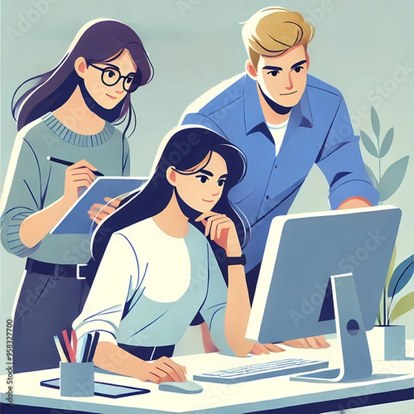 Obraz Teamwork at the Office
