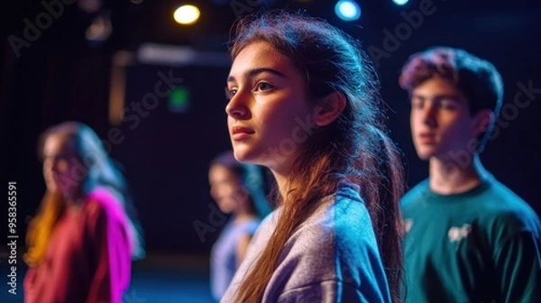 Obraz Young Actors on Stage