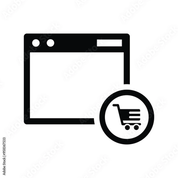 Obraz website shopping icon